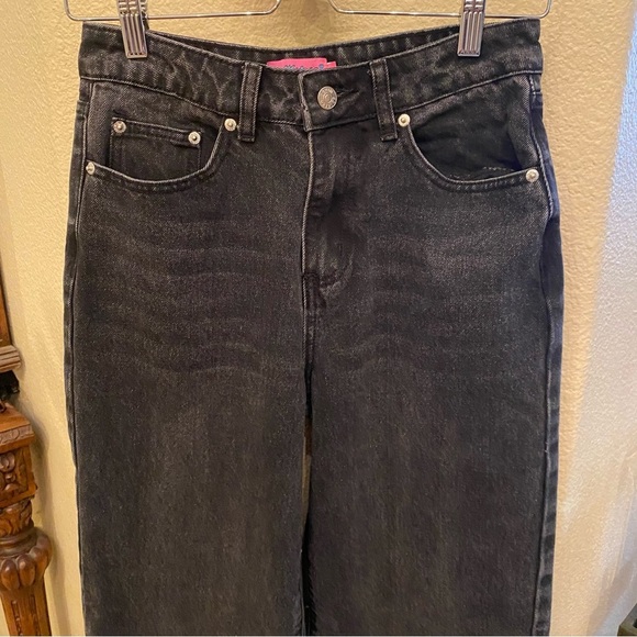 EDIKTED Dark Gray Wide Leg Jeans Size XS - Picture 2 of 9